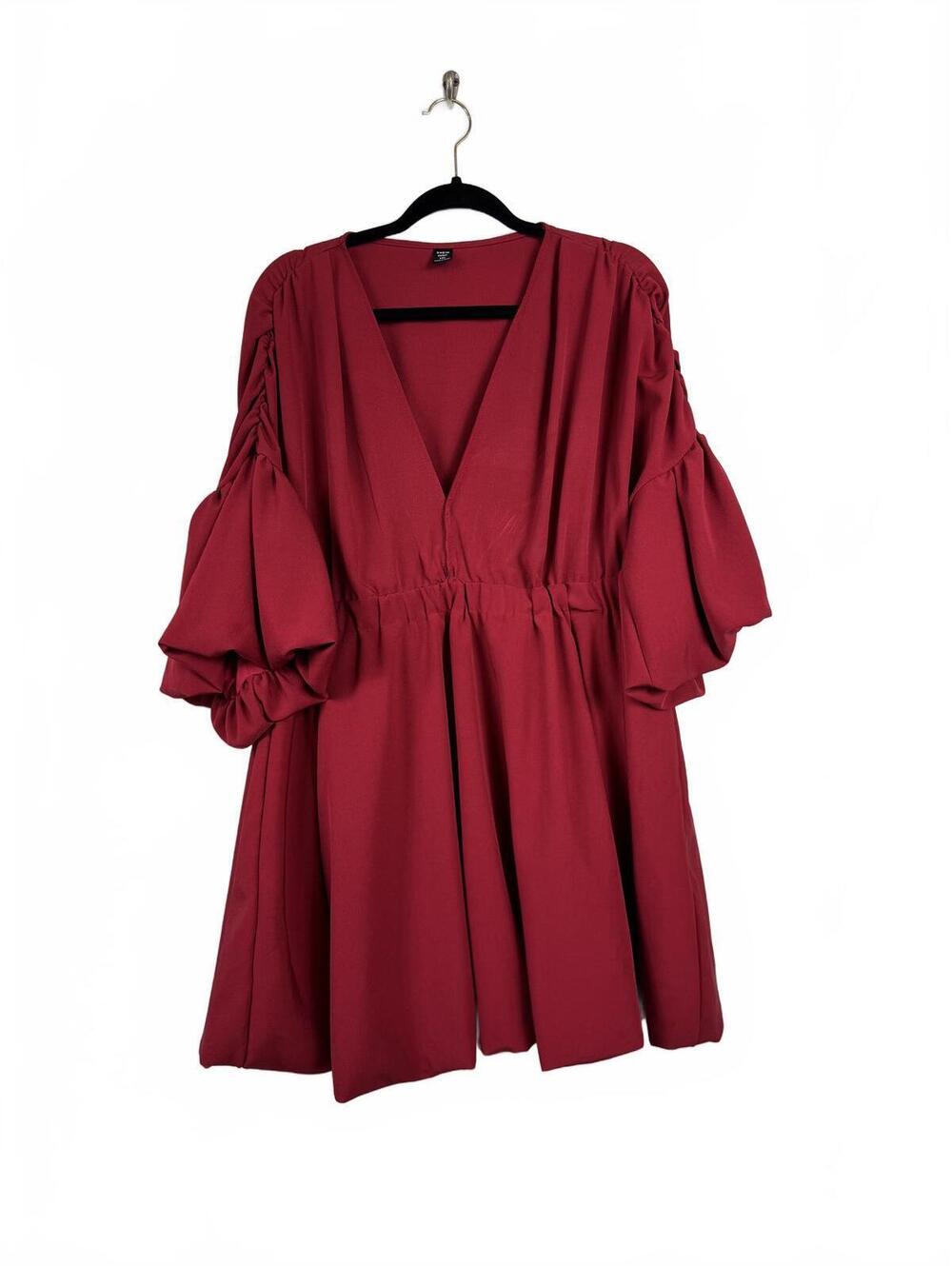 Shein 3/4 Sleeve Puffy Red Mini Dress Women's Size 1XL